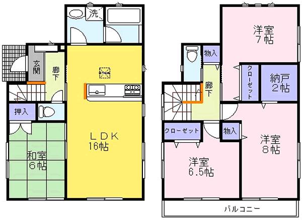 Floor plan. ((2)), Price 23,900,000 yen, 4LDK+S, Land area 151.91 sq m , Building area 100.44 sq m