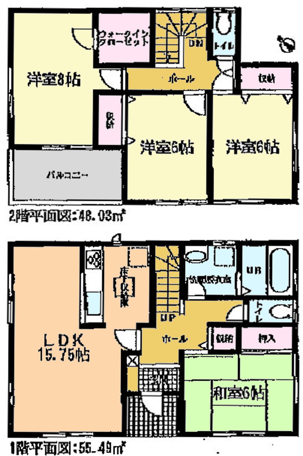 Floor plan. (3 Building), Price 25,800,000 yen, 4LDK, Land area 141.15 sq m , Building area 103.52 sq m