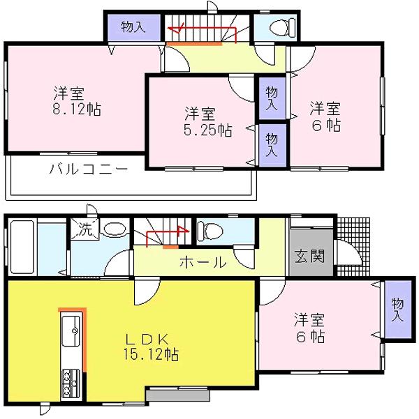 Floor plan. (B), Price 24,800,000 yen, 4LDK, Land area 125.91 sq m , Building area 97.31 sq m
