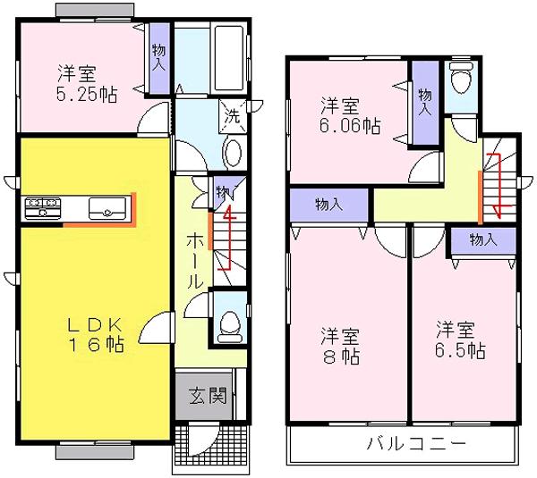Floor plan. (C), Price 25,800,000 yen, 4LDK, Land area 135.09 sq m , Building area 99.38 sq m