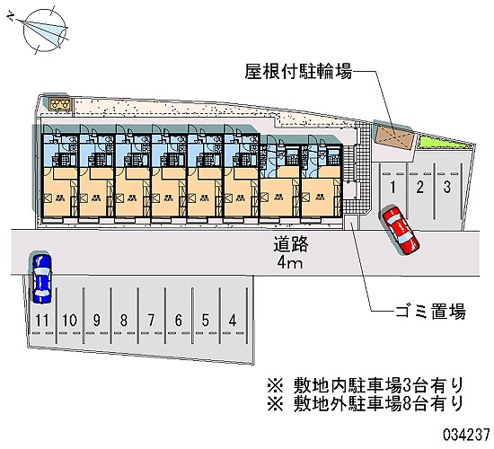 Parking lot. Parking arrangement plan