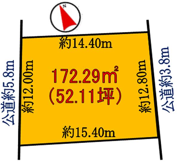 Compartment figure. Land price 12 million yen, Land area 172.29 sq m land 172.29 sq m