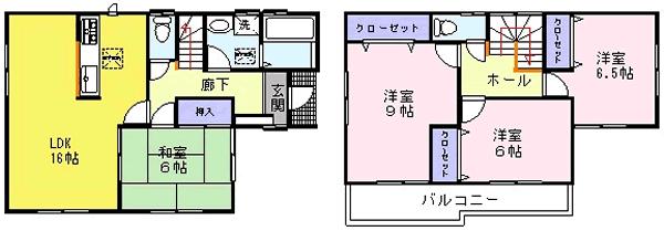 Floor plan. ((1)), Price 27,800,000 yen, 4LDK, Land area 135.79 sq m , Building area 104.33 sq m