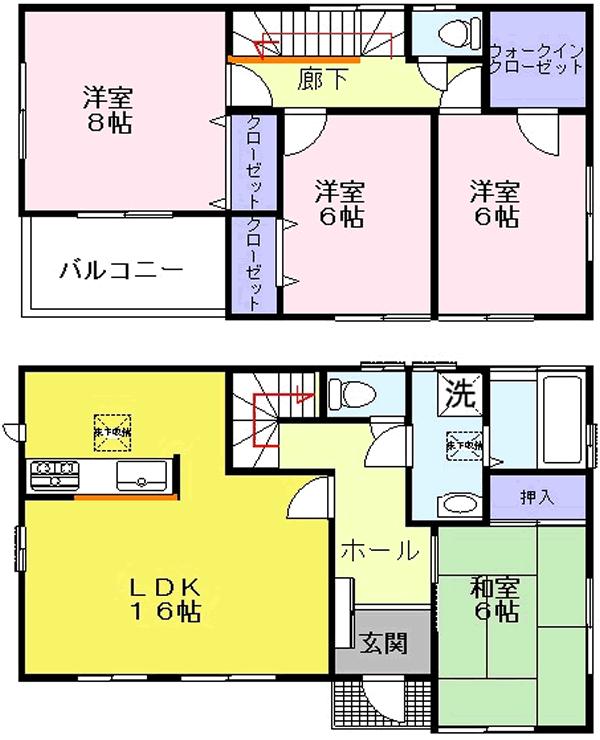 Floor plan. ((3)), Price 26,800,000 yen, 4LDK, Land area 133.67 sq m , Building area 105.15 sq m