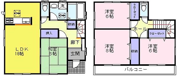 Floor plan. ((1)), Price 28.8 million yen, 4LDK, Land area 144.45 sq m , Building area 104.35 sq m
