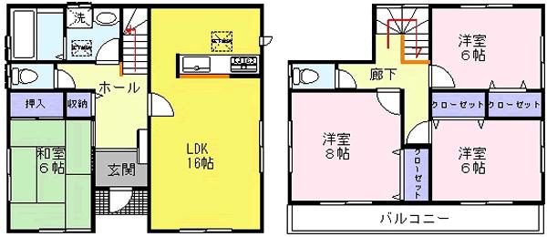 Floor plan. ((2)), Price 28.8 million yen, 4LDK, Land area 137.06 sq m , Building area 104.35 sq m