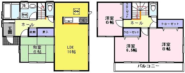 Floor plan. ((3)), Price 29,800,000 yen, 4LDK, Land area 149.8 sq m , Building area 104.34 sq m