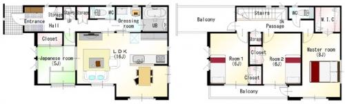 Floor plan. (Building 2), Price 21,800,000 yen, 4LDK, Land area 137.45 sq m , Building area 102.06 sq m