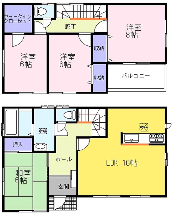 Floor plan. ((3)), Price 27,800,000 yen, 4LDK+S, Land area 219.37 sq m , Building area 105.17 sq m