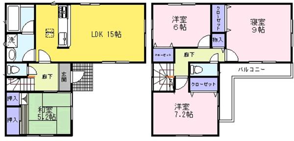 Floor plan. (2), Price 24,900,000 yen, 4LDK, Land area 130.2 sq m , Building area 97.6 sq m