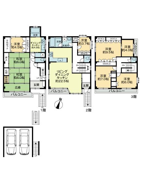 Floor plan. 28.8 million yen, 8LDDKK, Land area 169.92 sq m , Building area 199.56 sq m