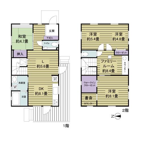 Floor plan. 29,800,000 yen, 3LDK + 2S (storeroom), Land area 148.08 sq m , Building area 107.3 sq m