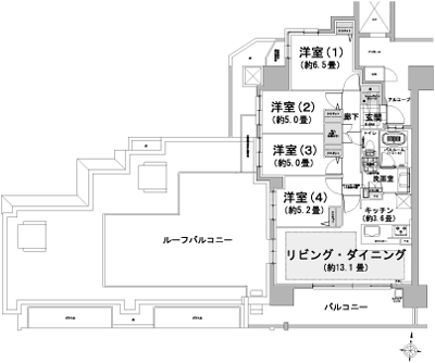 Floor: 4LDK + shoes in cloak + roof balcony, the occupied area: 83.62 sq m, Price: 35.2 million yen