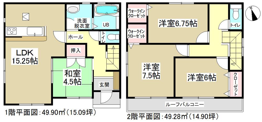 Floor plan. 28,300,000 yen, 4LDK, Land area 127.01 sq m , Building area 99.18 sq m