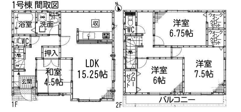 Floor plan. 28,300,000 yen, 4LDK, Land area 127.1 sq m , Building area 99.18 sq m