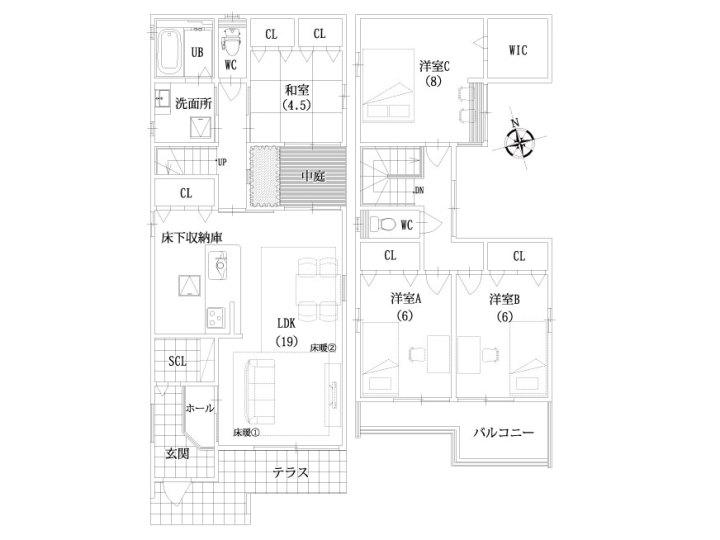 Floor plan. (No. 3 locations), Price 38,200,000 yen, 4LDK, Land area 139.85 sq m , Building area 112.63 sq m
