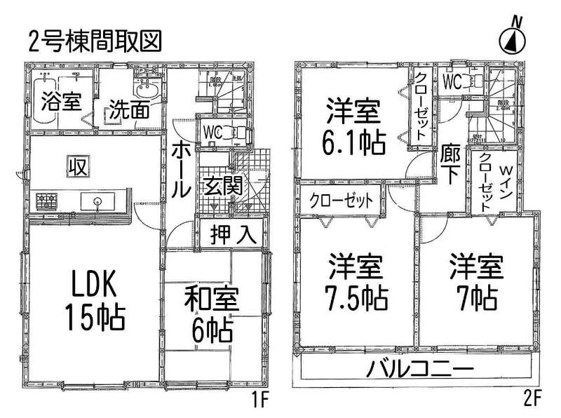 Floor plan. 24,900,000 yen, 4LDK, Land area 190 sq m , Building area 99.79 sq m