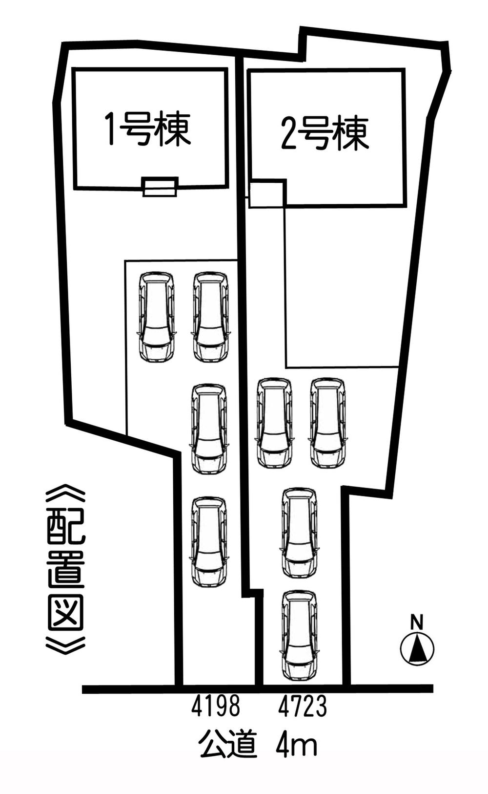 The entire compartment Figure. Parking space spacious four Allowed frontage 4m OK even more parking is weak or more ☆ ☆