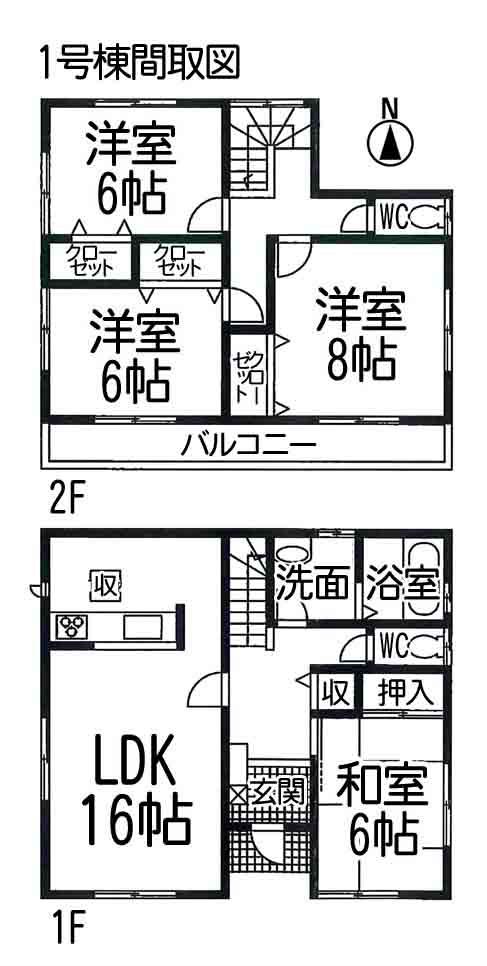 Floor plan. 32,800,000 yen, 4LDK, Land area 254.39 sq m , Building area 104.35 sq m