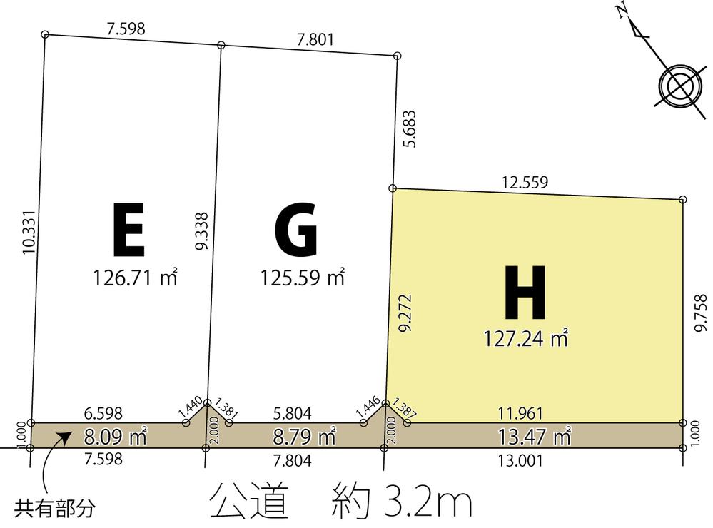 Compartment figure. Land price 15.8 million yen, Land area 140.37 sq m