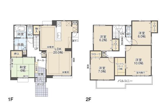 Floor plan. (A Building), Price 33,800,000 yen, 5LDK, Land area 150 sq m , Building area 133.77 sq m