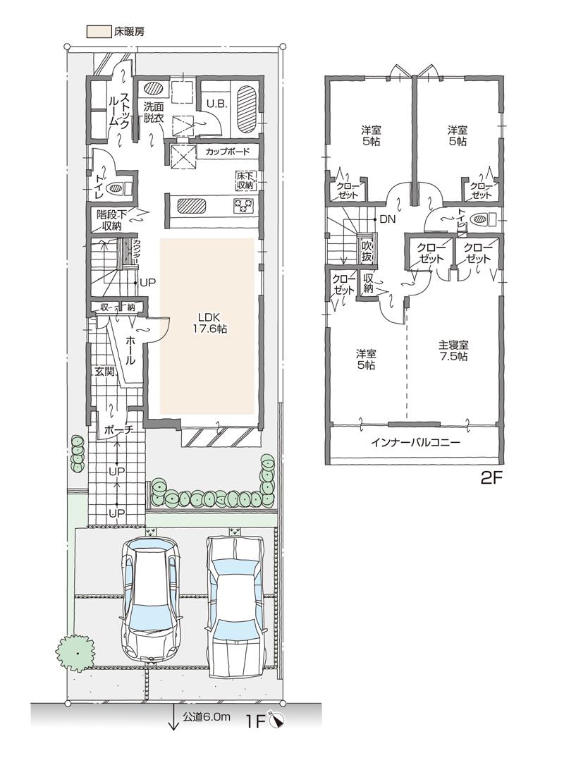Floor plan. (A Building), Price 33,800,000 yen, 4LDK+S, Land area 118.31 sq m , Building area 99.04 sq m