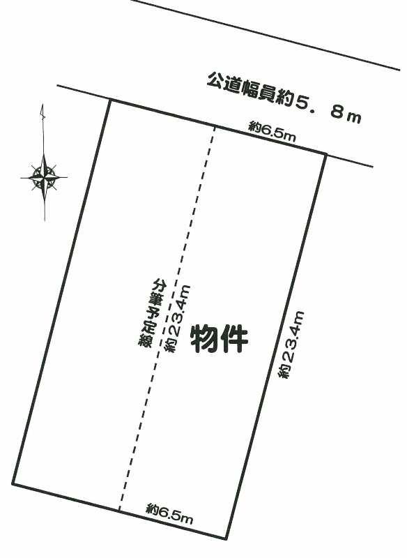 Compartment figure. Land price 17.5 million yen, Land area 153.38 sq m