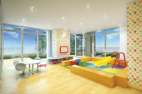 Shared facilities.  [Kids Room] Peace of mind even on a rainy day because indoor. With play toys to become a children's playground is "Kids Room" ※ Use fee undecided (Rendering)