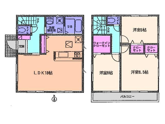 Floor plan. 24,900,000 yen, 3LDK, Land area 123.06 sq m , Building area 92.76 sq m