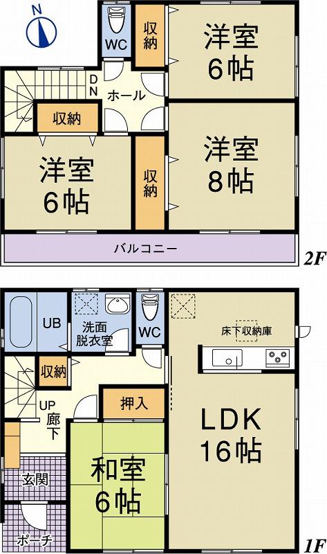 Floor plan. 33,800,000 yen, 4LDK, Land area 279.46 sq m , Building area 104.35 sq m
