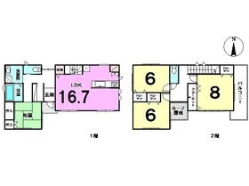 Floor plan. 34,800,000 yen, 4LDK, Land area 125.68 sq m , Building area 110.56 sq m