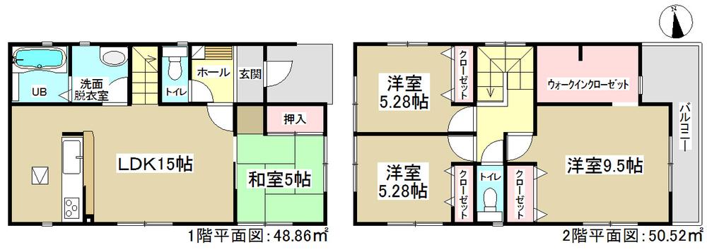 Floor plan. (4 Building), Price 25,800,000 yen, 4LDK, Land area 130.3 sq m , Building area 99.38 sq m