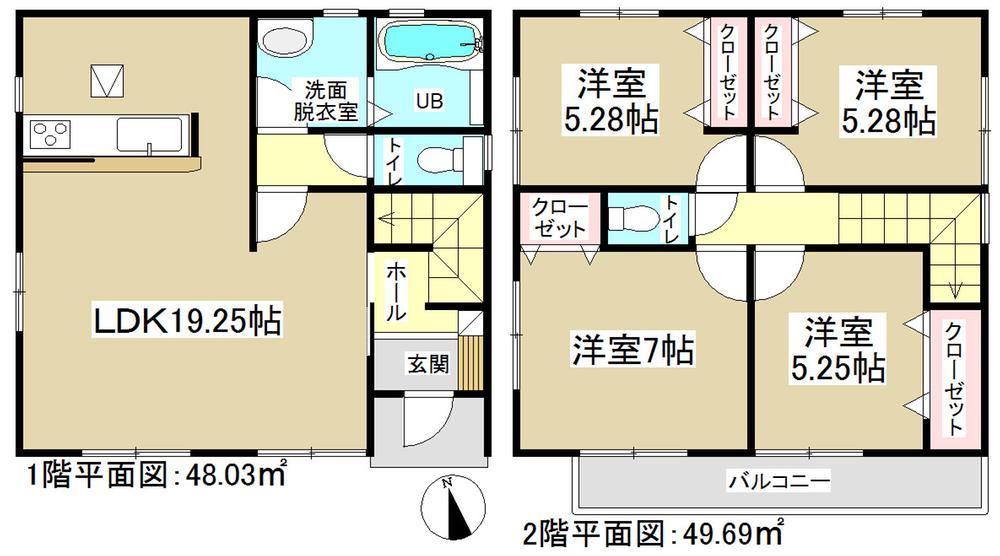 Floor plan. (7 Building), Price 23,900,000 yen, 4LDK, Land area 149.17 sq m , Building area 97.72 sq m