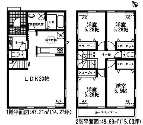 Floor plan. 29,800,000 yen, 4LDK, Land area 117.83 sq m , Building area 96.9 sq m floor plan