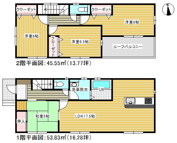 Floor plan. 25,800,000 yen, 4LDK, Land area 208.05 sq m , Building area 99.38 sq m