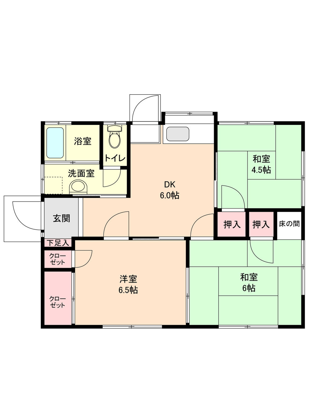 Floor plan. 18.6 million yen, 3DK, Land area 181.25 sq m , Building area 55.68 sq m