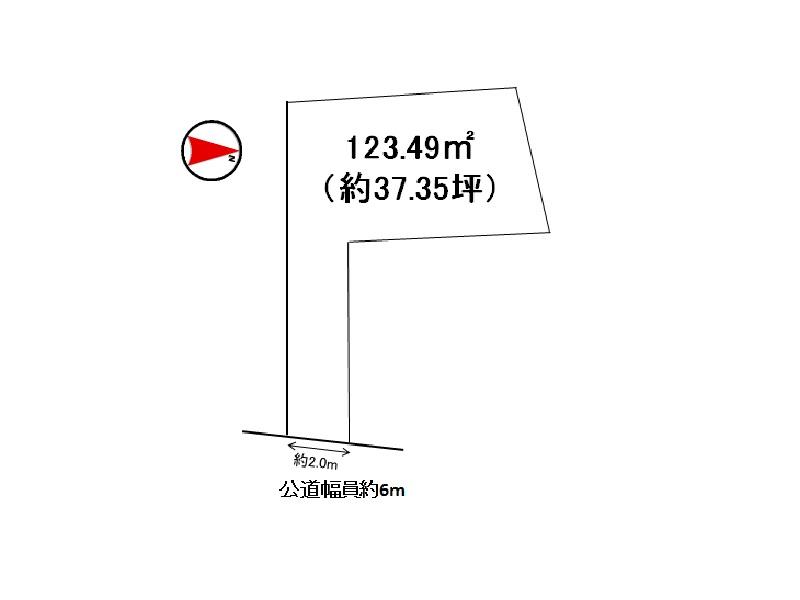 Compartment figure. Land price 6.8 million yen, Land area 123.49 sq m