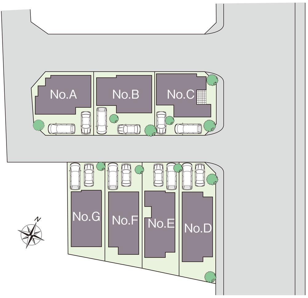 The entire compartment Figure. It is a flat-shaped land of all 7 compartment. 