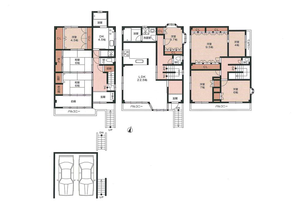 Floor plan. 28.8 million yen, 8LLDKK, Land area 169.92 sq m , Building area 199.56 sq m