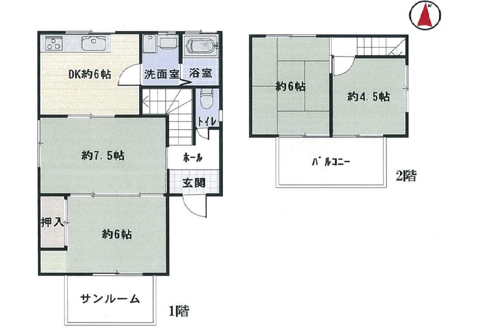 Floor plan. 6.7 million yen, 4DK, Land area 123.49 sq m , Building area 67.07 sq m
