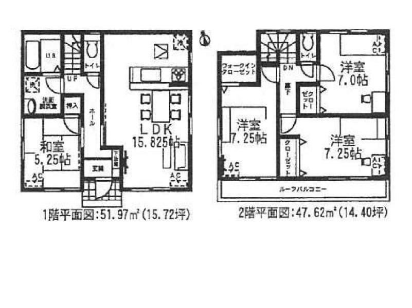 Floor plan. 28,300,000 yen, 4LDK, Land area 127.29 sq m , Building area 99.59 sq m 3 Building