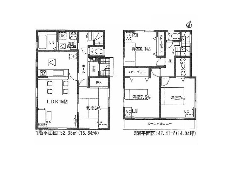 Floor plan. 24,900,000 yen, 4LDK, Land area 190 sq m , Building area 99.79 sq m 2 Building