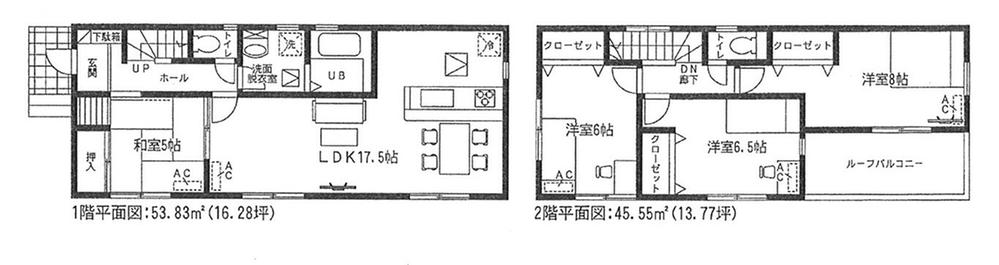 Floor plan. 25,800,000 yen, 4LDK, Land area 208.05 sq m , Building area 99.38 sq m