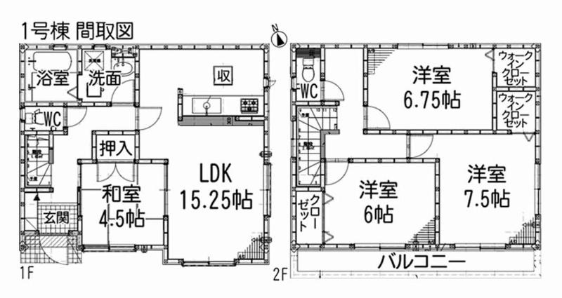 Floor plan. 28,300,000 yen, 4LDK, Land area 127.1 sq m , Building area 99.18 sq m