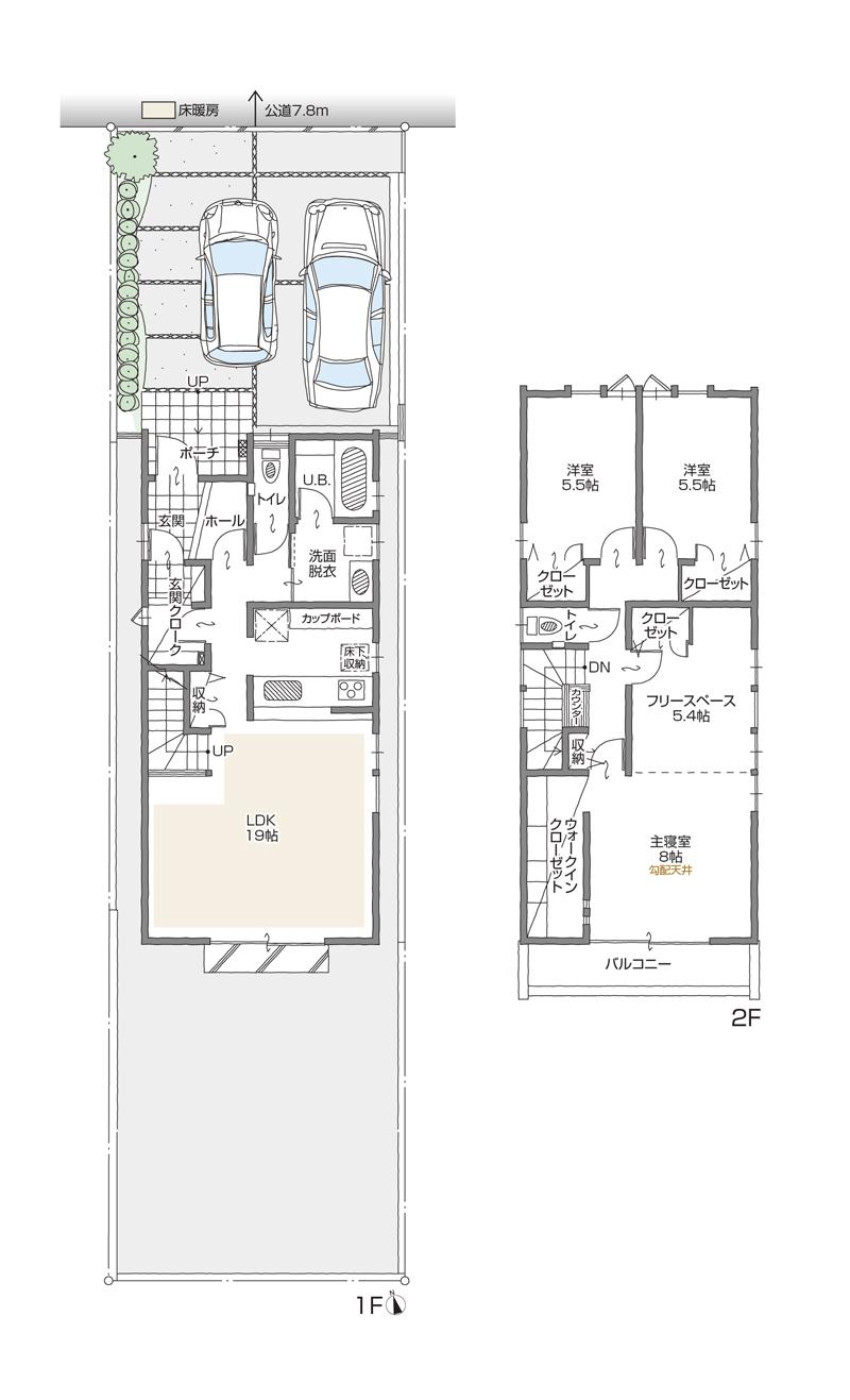 Floor plan. (A Building), Price 33,900,000 yen, 3LDK+3S, Land area 159.91 sq m , Building area 111.8 sq m