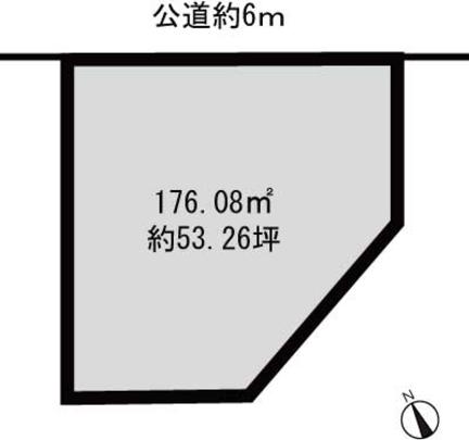 Compartment figure. Land price 9.6 million yen, Land area 176.08 sq m