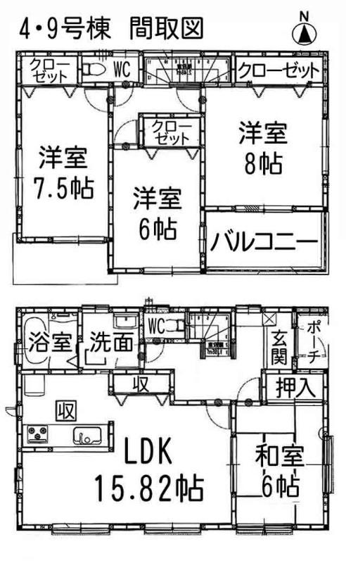Floor plan. 22,800,000 yen, 4LDK, Land area 161.3 sq m , Good floor plan of the building area 105.17 sq m usability! 