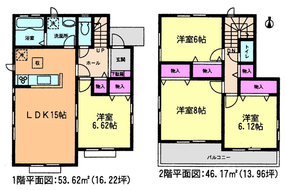 Floor plan. (1 Building), Price 18,800,000 yen, 4LDK, Land area 161.37 sq m , Building area 99.79 sq m