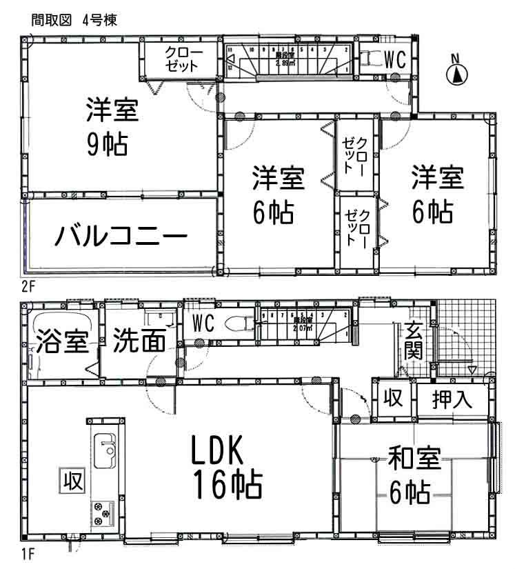 Floor plan. 18,800,000 yen, 4LDK, Land area 158.66 sq m , Building area 105.17 sq m