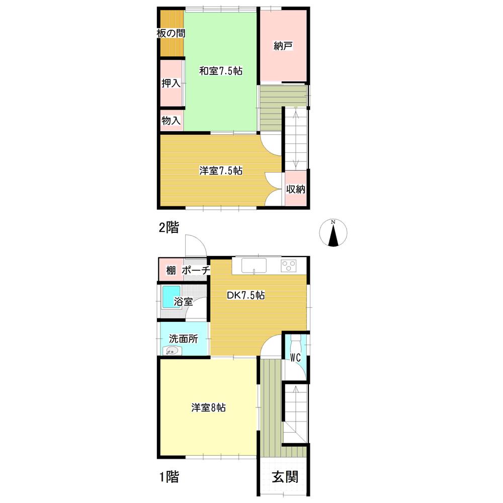 Floor plan. 10.8 million yen, 3LDK + S (storeroom), Land area 167.93 sq m , Building area 82.8 sq m 3DK + storeroom